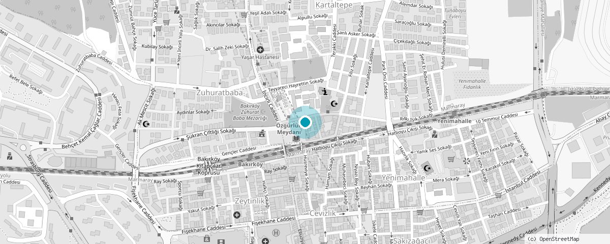 Mapa de la oficina de Traveland Turizm en Bakırköy